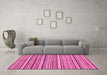 Machine Washable Abstract Pink Modern Rug in a Living Room, wshabs2206pnk