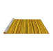 Sideview of Machine Washable Abstract Yellow Modern Rug, wshabs2206yw