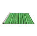 Sideview of Machine Washable Abstract Emerald Green Modern Area Rugs, wshabs2206emgrn