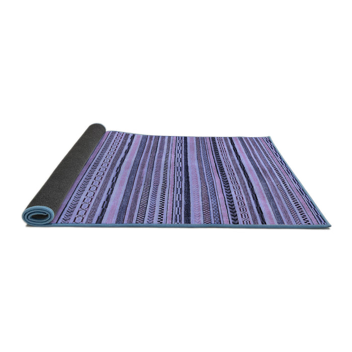 Sideview of Abstract Blue Modern Rug, abs2206blu