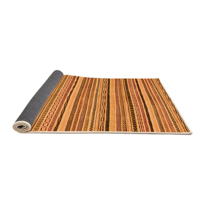 Sideview of Abstract Orange Modern Rug, abs2206org