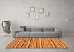 Machine Washable Abstract Orange Modern Area Rugs in a Living Room, wshabs2206org