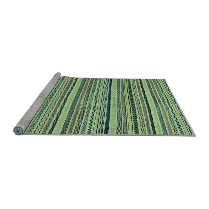 Sideview of Machine Washable Abstract Light Blue Modern Rug, wshabs2206lblu