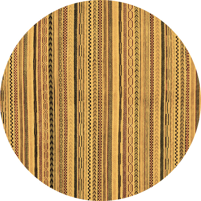 Round Abstract Brown Modern Rug, abs2206brn