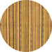 Round Abstract Brown Modern Rug, abs2206brn