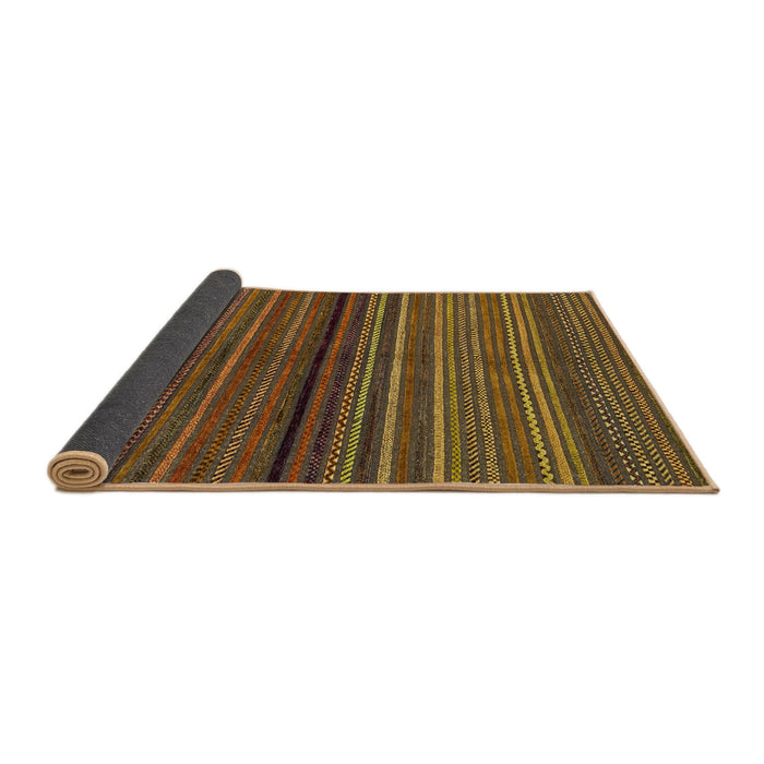 Sideview of Abstract Red Brown Modern Rug, abs2207