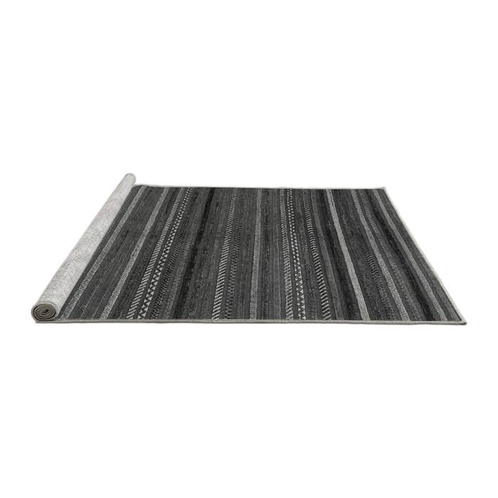 Sideview of Machine Washable Abstract Gray Modern Rug, wshabs2207gry