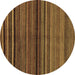 Round Abstract Brown Modern Rug, abs2207brn