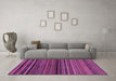 Machine Washable Abstract Purple Modern Area Rugs in a Living Room, wshabs2207pur