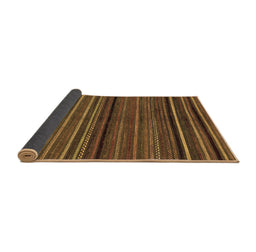 Sideview of Abstract Brown Modern Rug, abs2207brn