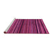 Sideview of Machine Washable Abstract Pink Modern Rug, wshabs2207pnk