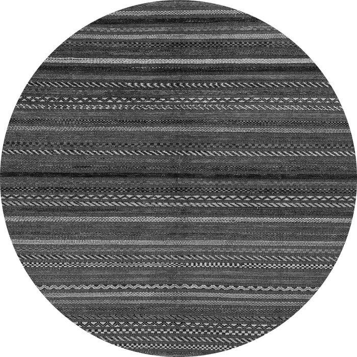 Round Abstract Gray Modern Rug, abs2207gry