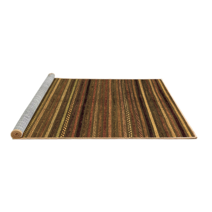 Sideview of Machine Washable Abstract Brown Modern Rug, wshabs2207brn
