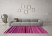 Machine Washable Abstract Pink Modern Rug in a Living Room, wshabs2207pnk