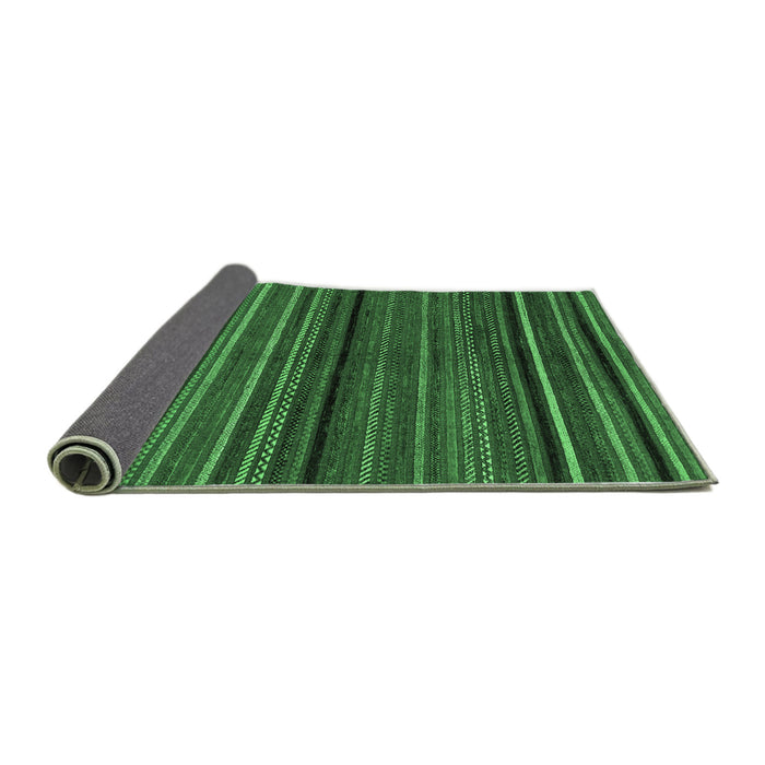 Sideview of Abstract Emerald Green Modern Rug, abs2207emgrn