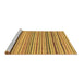 Sideview of Machine Washable Abstract Brown Modern Rug, wshabs2208brn