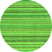 Round Abstract Green Modern Rug, abs2208grn