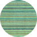 Round Abstract Light Blue Modern Rug, abs2208lblu