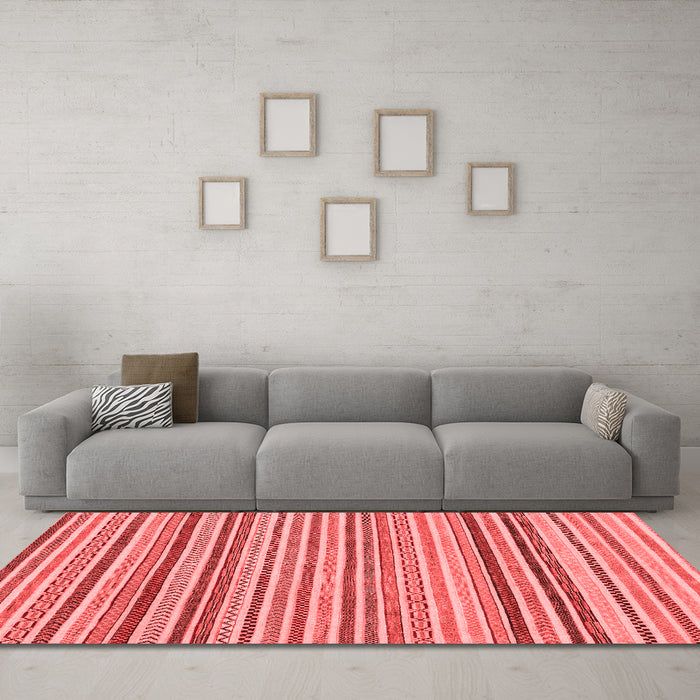 Modern Red Washable Rugs