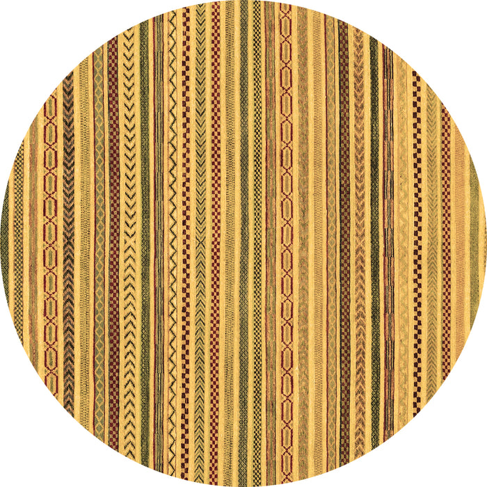 Round Abstract Brown Modern Rug, abs2208brn