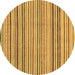 Round Abstract Brown Modern Rug, abs2208brn