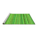 Sideview of Machine Washable Abstract Green Modern Area Rugs, wshabs2208grn