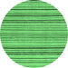 Round Abstract Emerald Green Modern Rug, abs2208emgrn