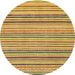 Round Abstract Light Brown Modern Rug, abs2208