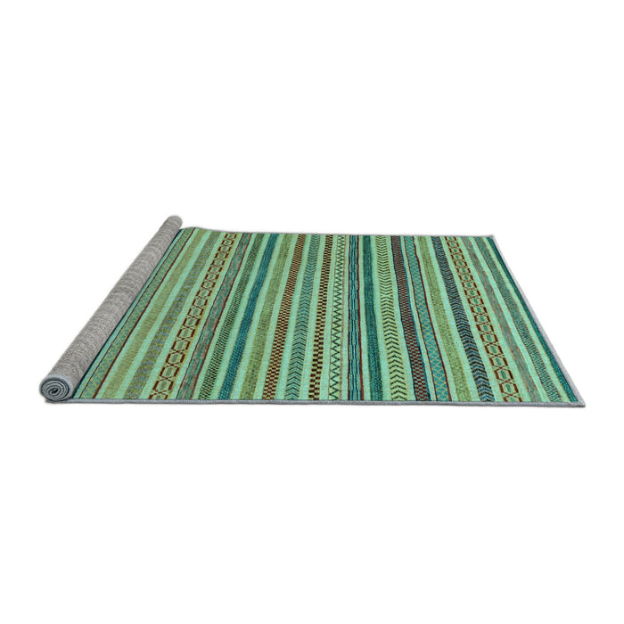 Sideview of Machine Washable Abstract Light Blue Modern Rug, wshabs2208lblu