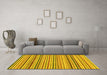 Machine Washable Abstract Yellow Modern Rug in a Living Room, wshabs2208yw