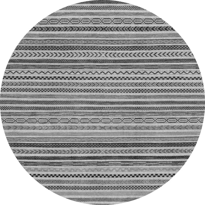 Round Abstract Gray Modern Rug, abs2208gry