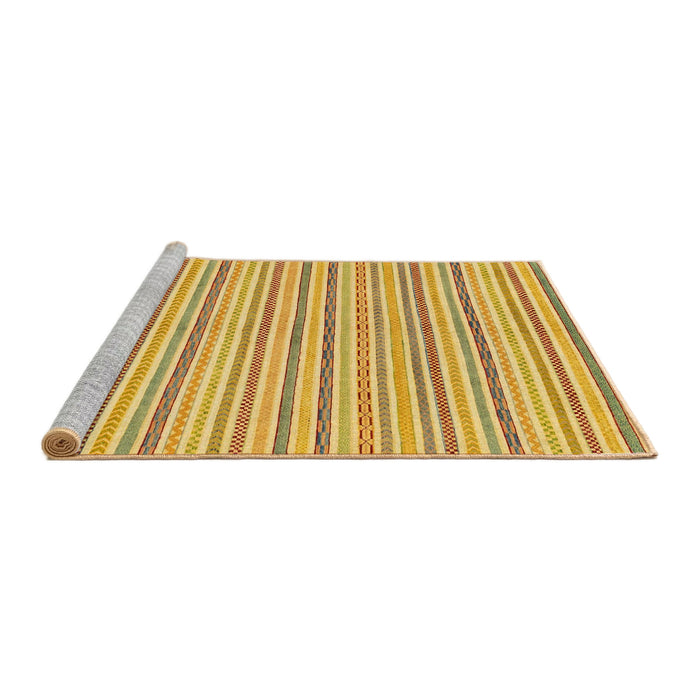 Sideview of Machine Washable Abstract Orange Rug, wshabs2209