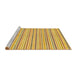 Sideview of Machine Washable Abstract Orange Rug, wshabs2209