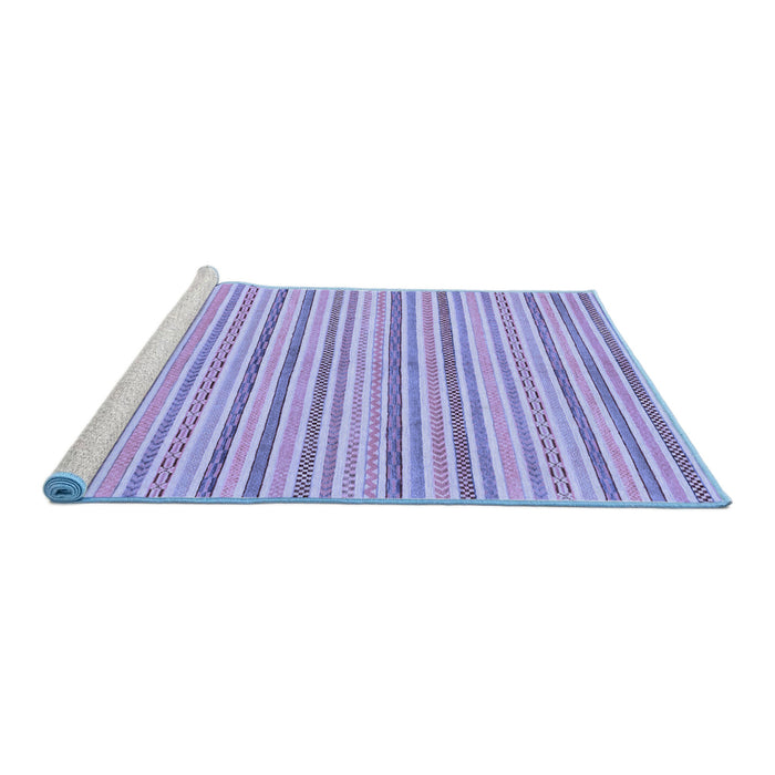 Sideview of Machine Washable Abstract Blue Modern Rug, wshabs2209blu