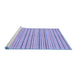 Sideview of Machine Washable Abstract Blue Modern Rug, wshabs2209blu