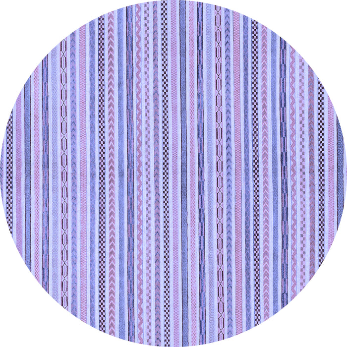 Round Machine Washable Abstract Blue Modern Rug, wshabs2209blu