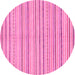 Round Machine Washable Abstract Pink Modern Rug, wshabs2209pnk