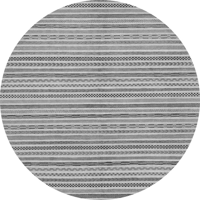 Round Abstract Gray Modern Rug, abs2209gry
