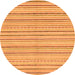 Round Machine Washable Abstract Orange Modern Area Rugs, wshabs2209org