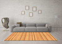 Machine Washable Abstract Orange Modern Rug, wshabs2209org