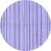 Round Abstract Blue Modern Rug, abs2209blu