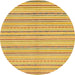 Round Abstract Orange Modern Rug, abs2209