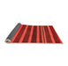 Sideview of Abstract Orange Modern Rug, abs220org