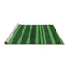 Sideview of Machine Washable Abstract Emerald Green Modern Area Rugs, wshabs220emgrn