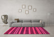 Machine Washable Abstract Pink Modern Rug in a Living Room, wshabs220pnk