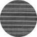 Round Abstract Gray Modern Rug, abs220gry