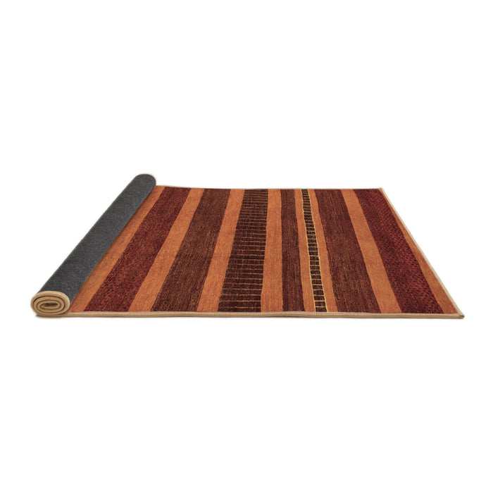 Sideview of Abstract Brown Modern Rug, abs220brn