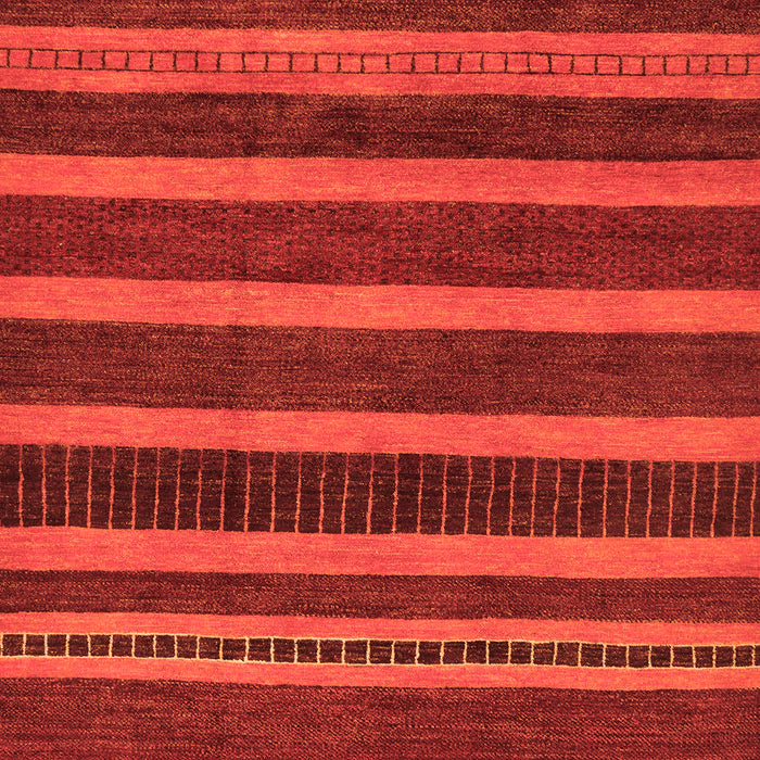 Machine Washable Abstract Orange Modern Area Rugs, wshabs220org