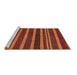 Sideview of Machine Washable Abstract Brown Modern Rug, wshabs220brn