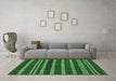 Machine Washable Abstract Emerald Green Modern Area Rugs in a Living Room,, wshabs220emgrn